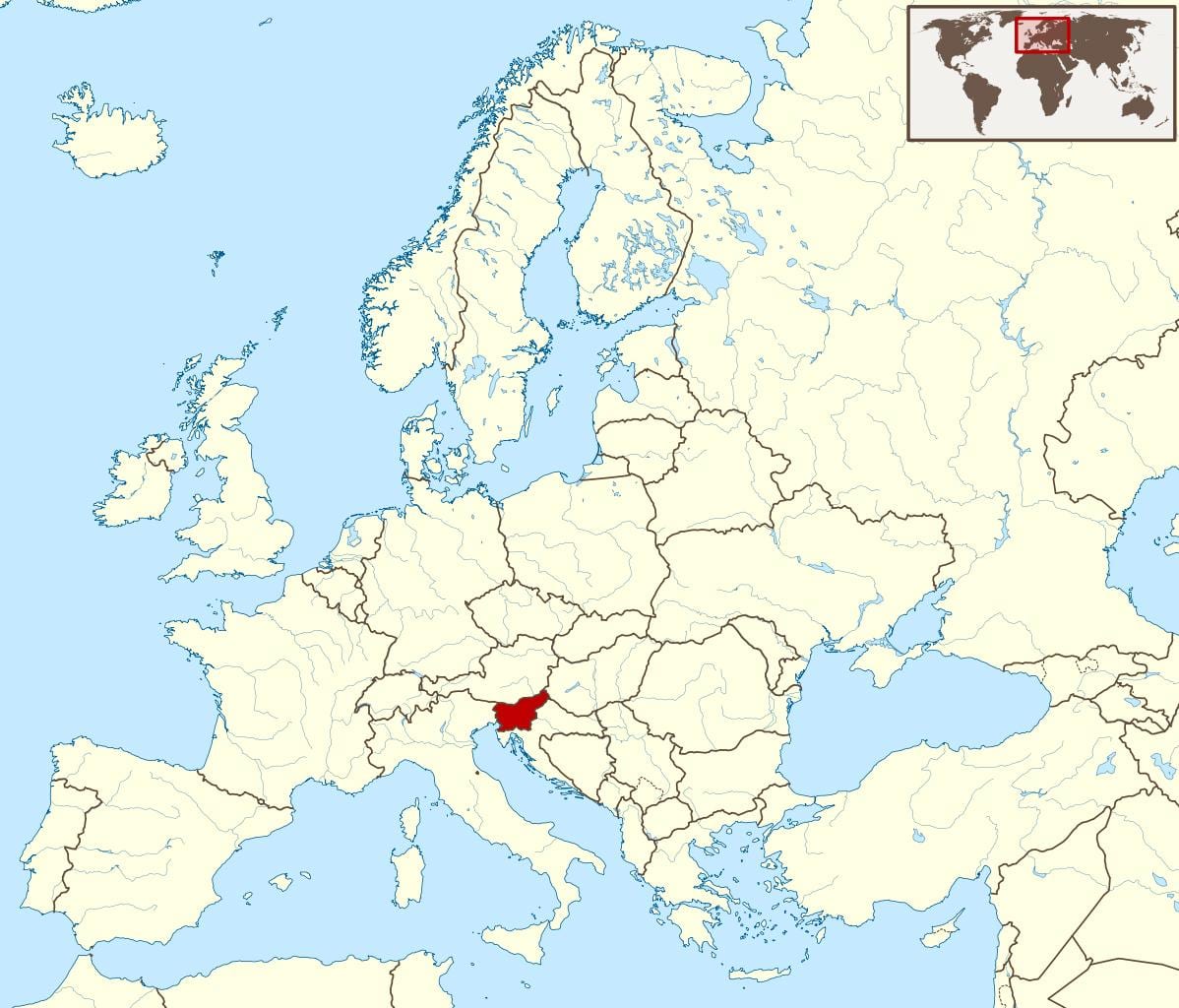 Sloveenia asukoha kohta world map"